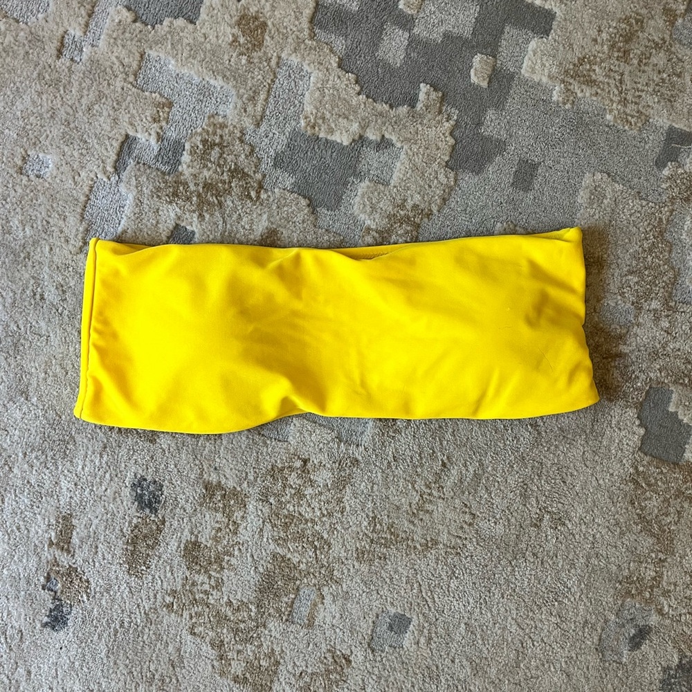 Yellow Bandeau Top